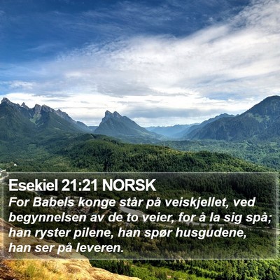Esekiel 21:21 NORSK Bible Verse Image