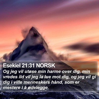 Esekiel 21:31 NORSK Bible Verse Image