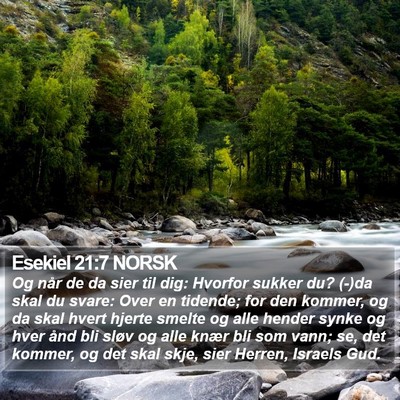 Esekiel 21:7 NORSK Bible Verse Image
