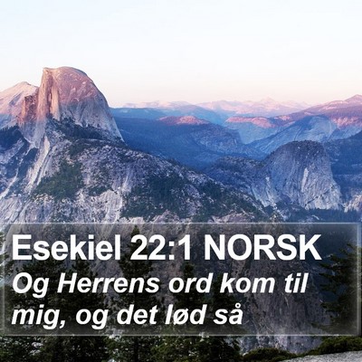 Esekiel 22:1 NORSK Bible Verse Image