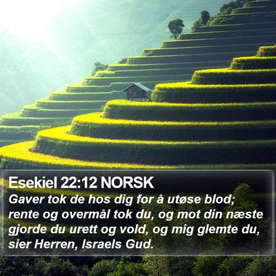 Esekiel 22:12 NORSK Bible Verse Image