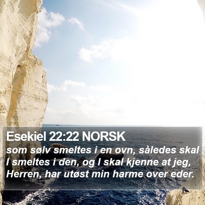 Esekiel 22:22 NORSK Bible Verse Image