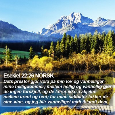 Esekiel 22:26 NORSK Bible Verse Image