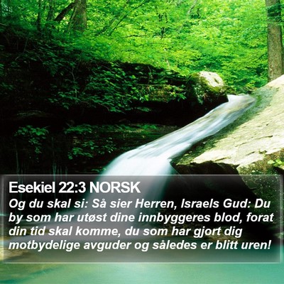 Esekiel 22:3 NORSK Bible Verse Image