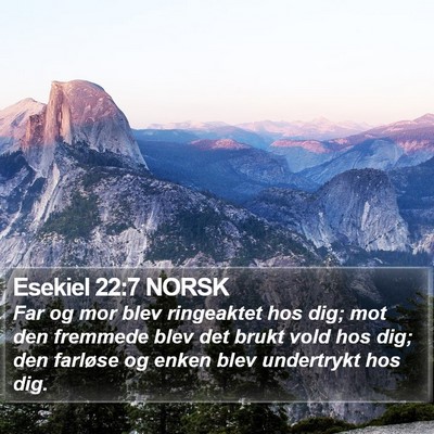 Esekiel 22:7 NORSK Bible Verse Image