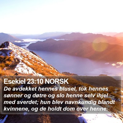 Esekiel 23:10 NORSK Bible Verse Image
