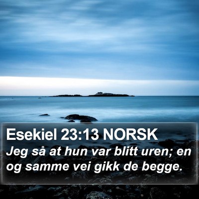 Esekiel 23:13 NORSK Bible Verse Image