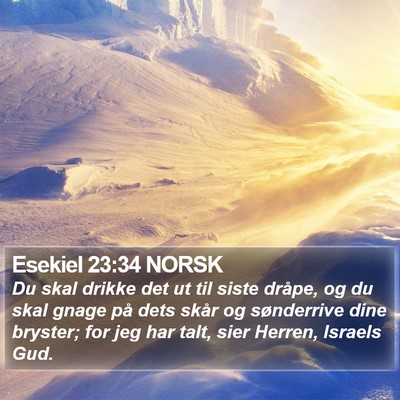 Esekiel 23:34 NORSK Bible Verse Image