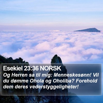 Esekiel 23:36 NORSK Bible Verse Image