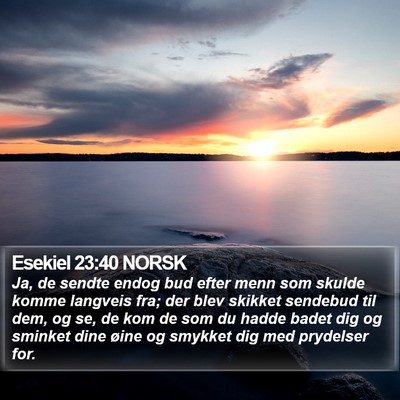 Esekiel 23:40 NORSK Bible Verse Image