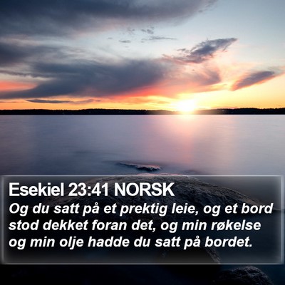 Esekiel 23:41 NORSK Bible Verse Image