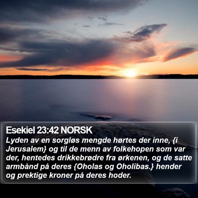 Esekiel 23:42 NORSK Bible Verse Image