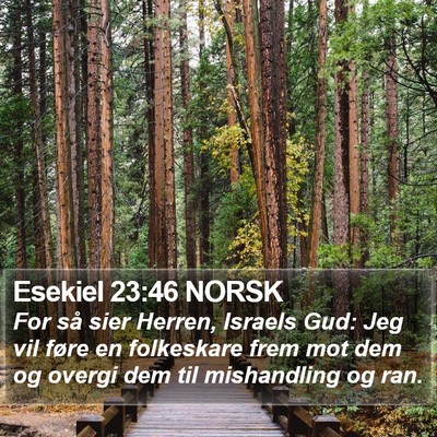 Esekiel 23:46 NORSK Bible Verse Image