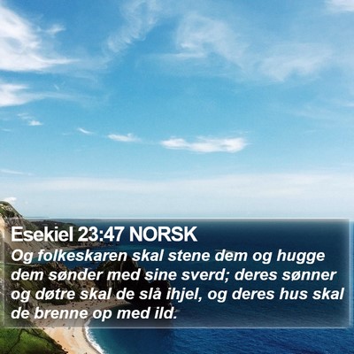 Esekiel 23:47 NORSK Bible Verse Image