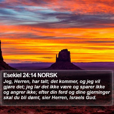 Esekiel 24:14 NORSK Bible Verse Image