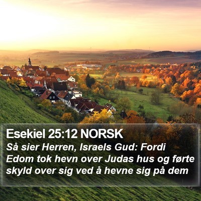 Esekiel 25:12 NORSK Bible Verse Image