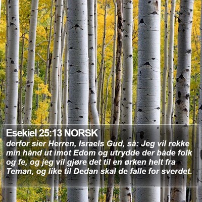 Esekiel 25:13 NORSK Bible Verse Image