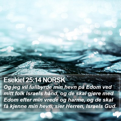 Esekiel 25:14 NORSK Bible Verse Image