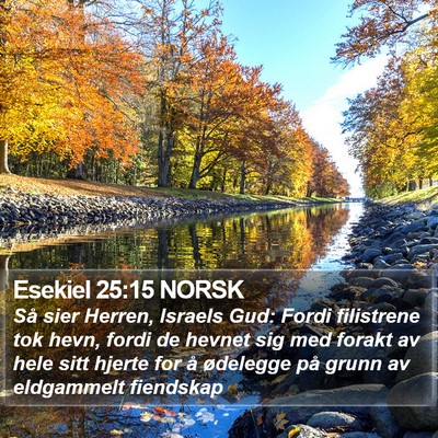 Esekiel 25:15 NORSK Bible Verse Image