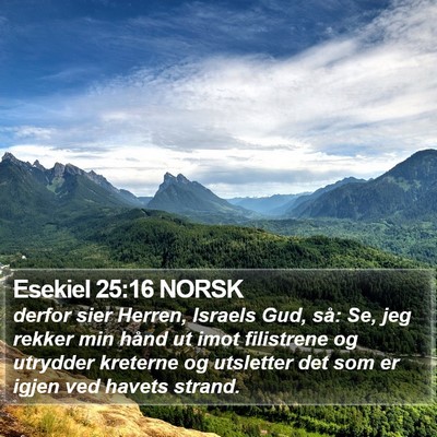 Esekiel 25:16 NORSK Bible Verse Image