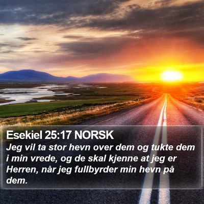 Esekiel 25:17 NORSK Bible Verse Image