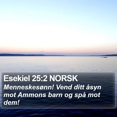 Esekiel 25:2 NORSK Bible Verse Image