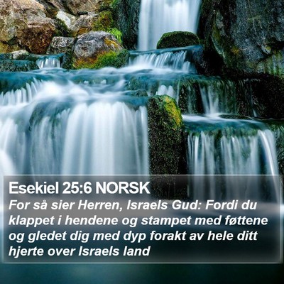 Esekiel 25:6 NORSK Bible Verse Image