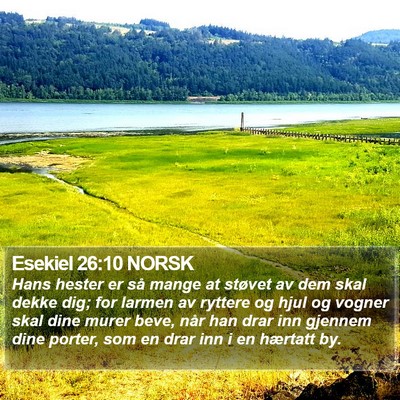 Esekiel 26:10 NORSK Bible Verse Image