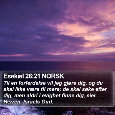 Esekiel 26:21 NORSK Bible Verse Image