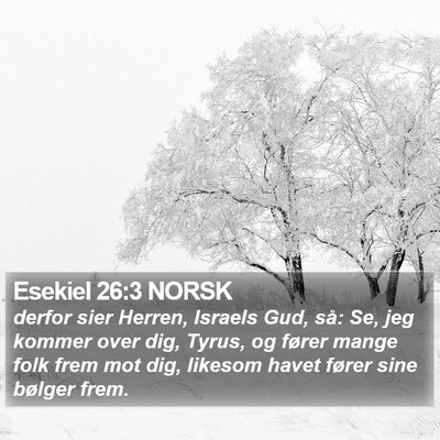 Esekiel 26:3 NORSK Bible Verse Image