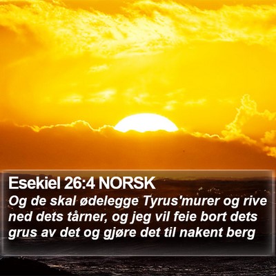 Esekiel 26:4 NORSK Bible Verse Image
