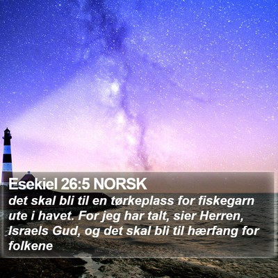 Esekiel 26:5 NORSK Bible Verse Image