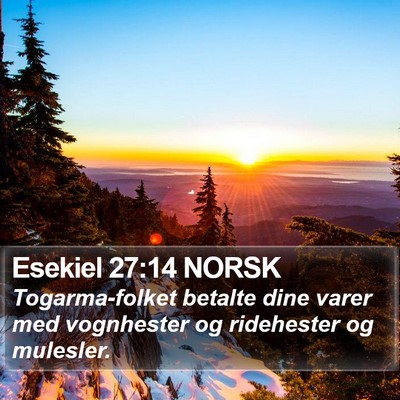 Esekiel 27:14 NORSK Bible Verse Image
