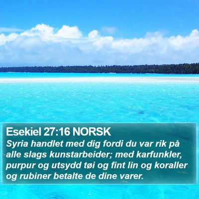 Esekiel 27:16 NORSK Bible Verse Image