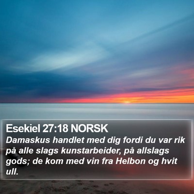 Esekiel 27:18 NORSK Bible Verse Image