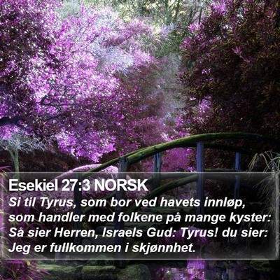 Esekiel 27:3 NORSK Bible Verse Image