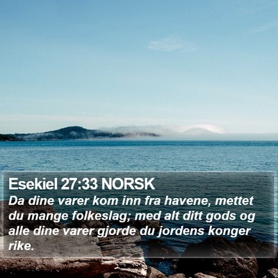 Esekiel 27:33 NORSK Bible Verse Image