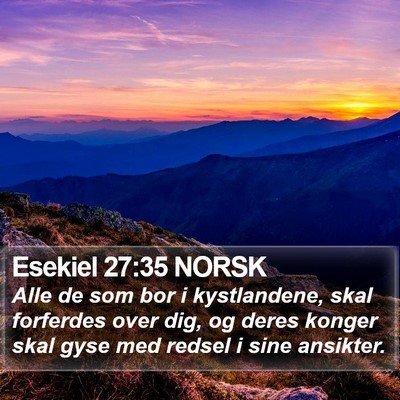 Esekiel 27:35 NORSK Bible Verse Image