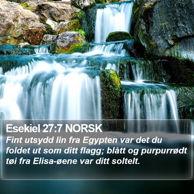 Esekiel 27:7 NORSK Bible Verse Image