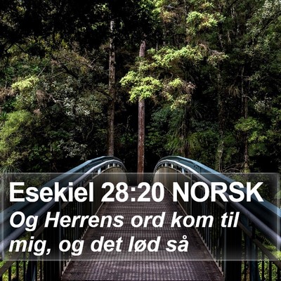 Esekiel 28:20 NORSK Bible Verse Image