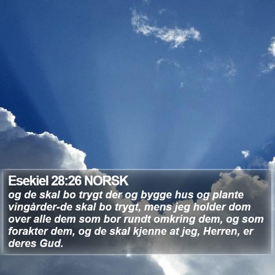 Esekiel 28:26 NORSK Bible Verse Image