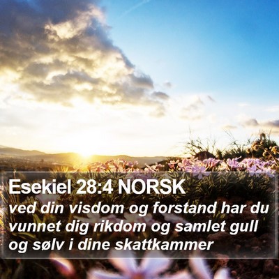 Esekiel 28:4 NORSK Bible Verse Image