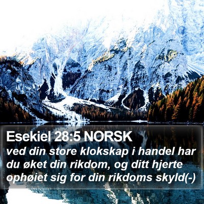 Esekiel 28:5 NORSK Bible Verse Image