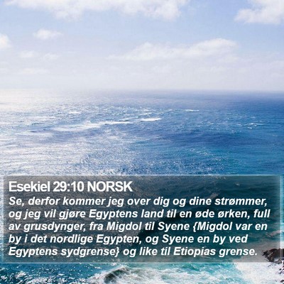 Esekiel 29:10 NORSK Bible Verse Image