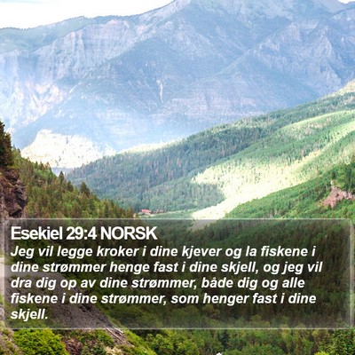 Esekiel 29:4 NORSK Bible Verse Image