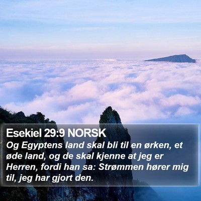 Esekiel 29:9 NORSK Bible Verse Image