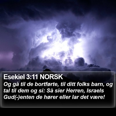 Esekiel 3:11 NORSK Bible Verse Image