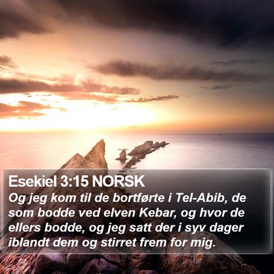Esekiel 3:15 NORSK Bible Verse Image