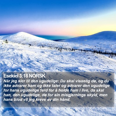 Esekiel 3:18 NORSK Bible Verse Image