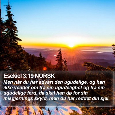 Esekiel 3:19 NORSK Bible Verse Image